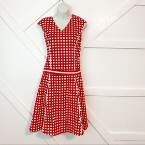 BuyFun Check Printed Sleeveless Tie Mini Dress Sz M